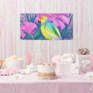 Floral/hawaiisch/tropisch/papagei Banner