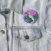 Floral/hawaiisch/tropisch/papagei Button (Beispiel)