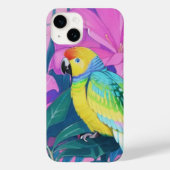 Floral/hawaiisch/tropisch/papagei Case-Mate iPhone Hülle (Rückseite)
