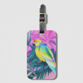 Floral/hawaiisch/tropisch/papagei Gepäckanhänger (Vorderseite Vertikal)