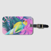Floral/hawaiisch/tropisch/papagei Gepäckanhänger (Vorderseite (Horizontal))