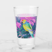 Floral/hawaiisch/tropisch/papagei Glas (Rückseite)