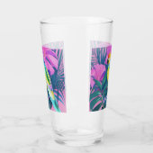 Floral/hawaiisch/tropisch/papagei Glas (Links)