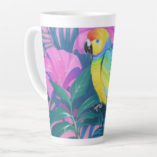 Floral/hawaiisch/tropisch/papagei Milchtasse
