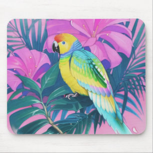 Floral/hawaiisch/tropisch/papagei Mousepad