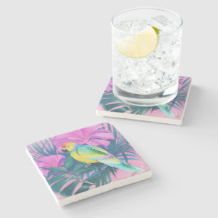 Floral/hawaiisch/tropisch/papagei Steinuntersetzer