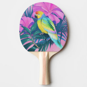 Floral/hawaiisch/tropisch/papagei Tischtennis Schläger