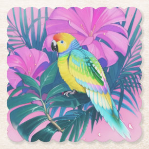 Floral/hawaiisch/tropisch/papagei Untersetzer