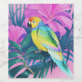 Floral/hawaiisch/tropisch/papagei Weinetikett (Einzelnes Label)