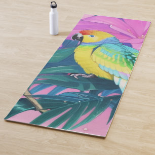 Floral/hawaiisch/tropisch/papagei Yogamatte
