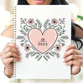 Floral Heart 2025 Monogramm Planer