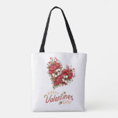 Floral Heart Bouquet Valentine's Day Tasche (Rückseite)