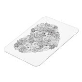 Floral Heart Doodle Magnet (Linke Seite)