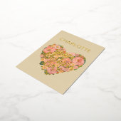Floral Heart Happy Mother's Day CustoHoliday Card Folien Feiertagspostkarte (Gedreht)