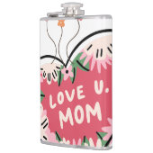 floral Heart "Love U. Mom" flask Flachmann (Links)