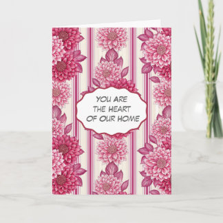 Floral Heart of Our Home  Karte