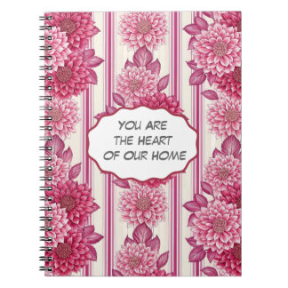 Floral Heart of Our Home  Notizblock