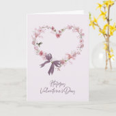 Floral Heart Valentine's Card Karte (Gelbe Blume)