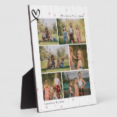 Floral Heart We Love You Abuela Mom Foto von Colla Fotoplatte (Seite)