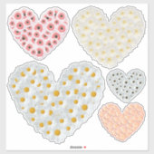 Floral Hearts Aufkleber (Blatt)