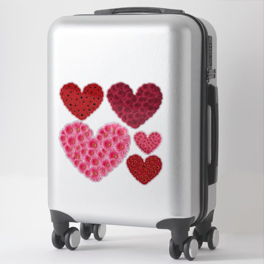 Floral Hearts Aufkleber (Koffer)