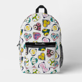 Floral Hearts Bedruckter Rucksack (Vorderseite)