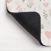 Floral Hearts Mouse Pad Mousepad (Ecke)