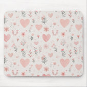 Floral Hearts Mouse Pad Mousepad (Vorne)