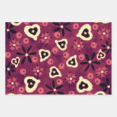 Floral Hearts Shades of Pink Pattern Decoupage Geschenkpapier Set (Vorderseite 2)