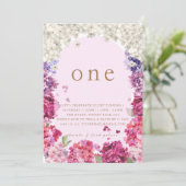 Floral Heaven Birthday Einladung (Stehend Vorderseite)