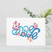 Floral Hebrew Shabbat Shalom Card (Stehend Vorderseite)