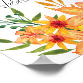 Floral helfen der geschäftigen Brautadresse Poster (Ecke)