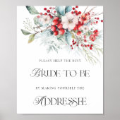 Floral Helfen Sie der geschäftigen Braut bei der A Poster (Vorne)