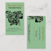 Floral Henna Haar Treppe Treppe Wellness-Center Tr Terminkarte (Vorne/Hinten)