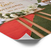 Floral Herzlich willkommen auf unserem Hochzeitsze Poster (Ecke)