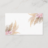 Floral Highland Cow Baby Showregisterkarte Begleitkarte (Rückseite)