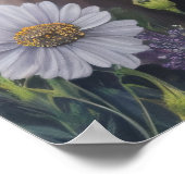 Floral Highland Cow Poster (Ecke)