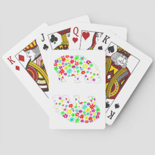 Floral Hippo Spielkarten