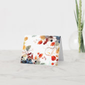 Floral Hochzeit im Herbst Dankeschön Karte (Rückseite)