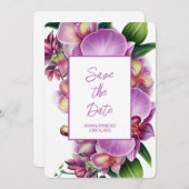 Floral Hochzeit Save the Date Einladungen (Vorne/Hinten)