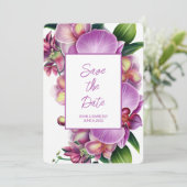 Floral Hochzeit Save the Date Einladungen (Stehend Vorderseite)