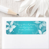 Floral Hochzeitadresse Exotic Blooms Blue (Insitu)