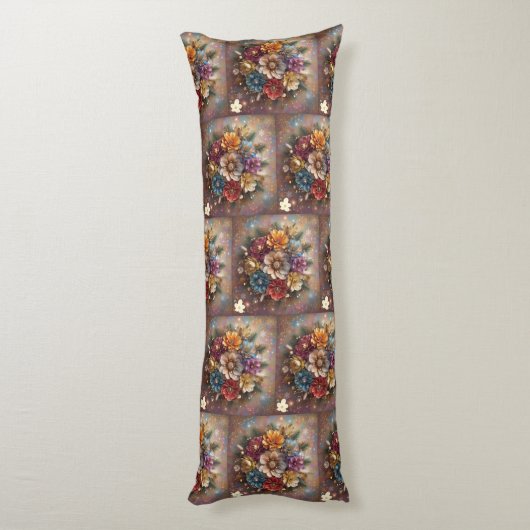 "Floral Holiday Magic" Seitenschläferkissen (Rückseite (Vertikal))