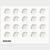 Floral Holiday Round Sticker (Blatt)