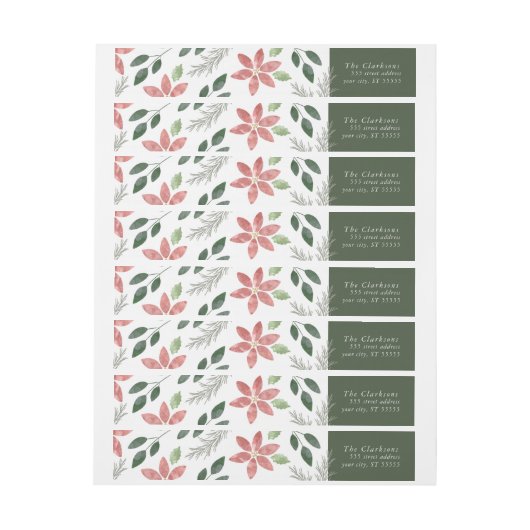 Floral Holiday - Rücksendetikett (Bogen)