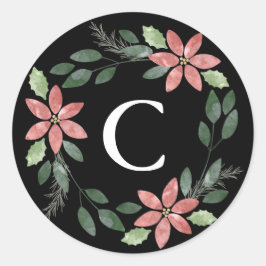 Floral Holiday Umschlag Aufkleber