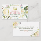 Floral Homemade Candle Visitenkarte (Vorne/Hinten)