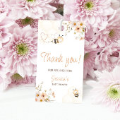 Floral Honey Bee Baby Dusche Danke Geschenkanhänger