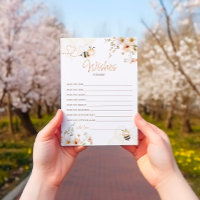 Floral Honey Bee Baby Showcard