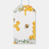 Floral Honeycomb Bumble Bee Baby Dusche Vielen Dan Geschenkanhänger (Rückseite)